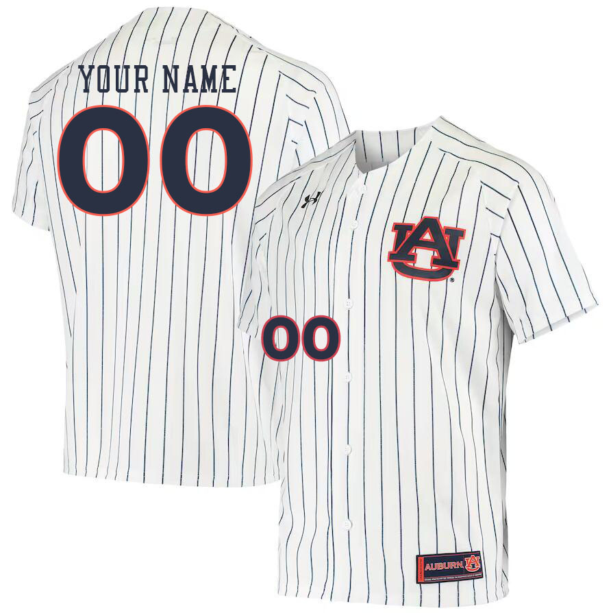 Custom Auburn Tigers Name And Number College Baseball Jerseys Stitched-Pinstriped